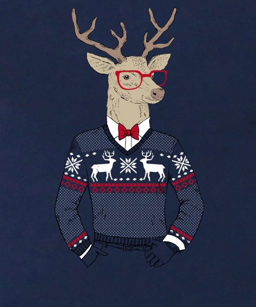 Свитер с оленями