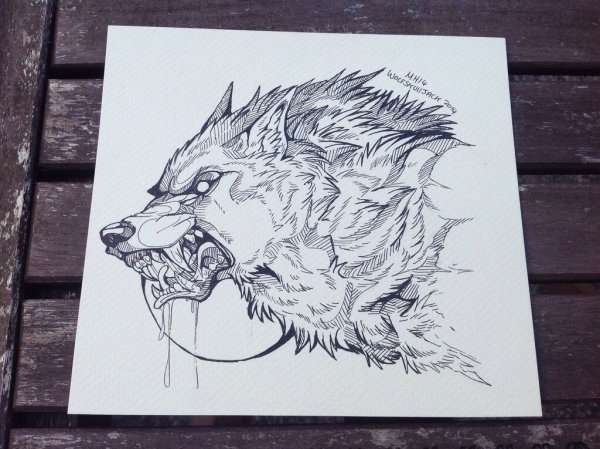 Фенрир тату эскиз