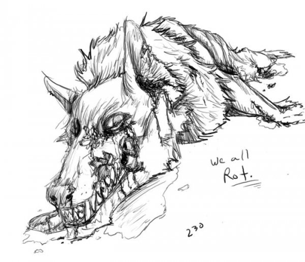 Фенрир рисунок карандашом