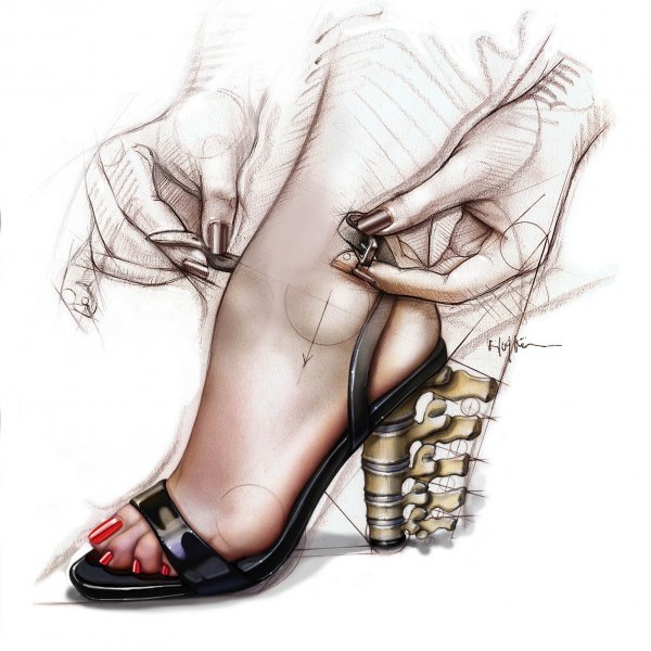 Рисование коленей