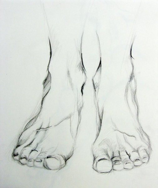 Зарисовки стопы человека