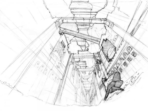 Эскизы к концепт арту окружения