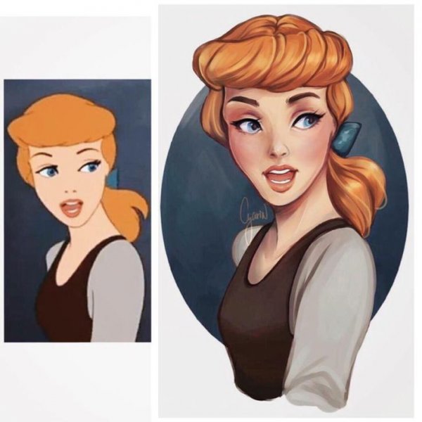 Диснеевские персонажи в стиле людей