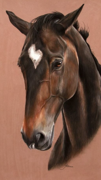 Конь гуашью