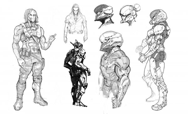 Зарисовки для концепт арта