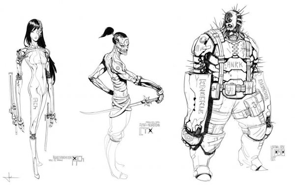 Киберпанк скетч