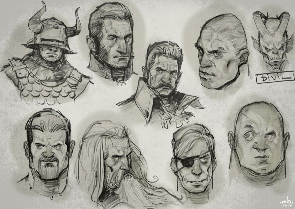 Скетч арты персонажей