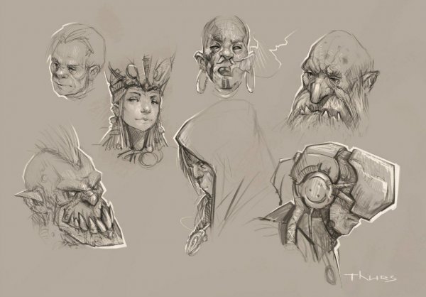 Персонажи скетчи концепты