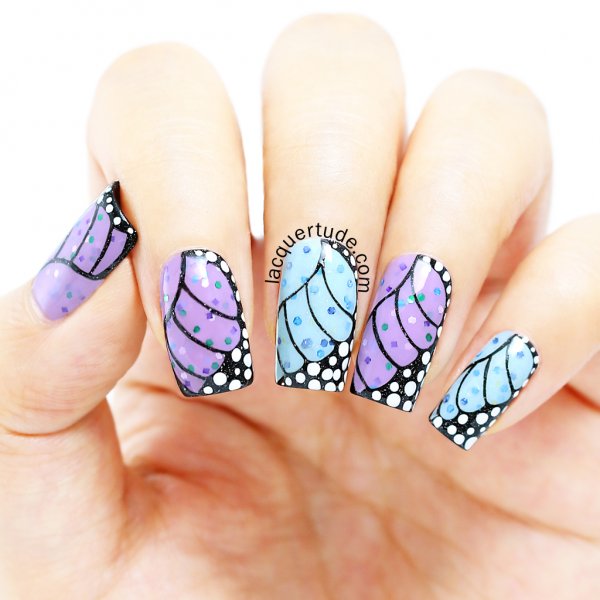 Маникюр Крылья бабочки