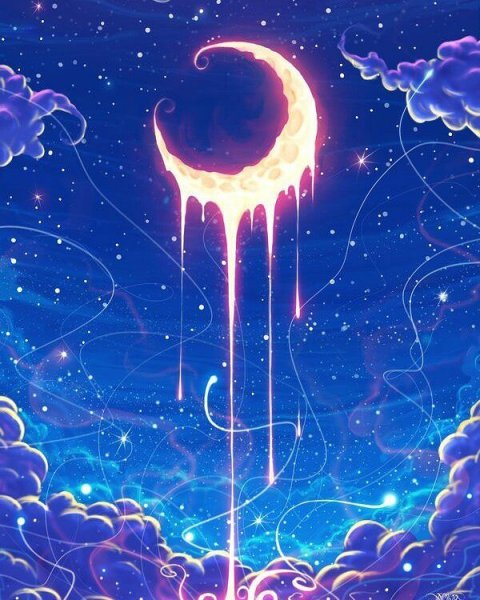 Красивые арты с луной