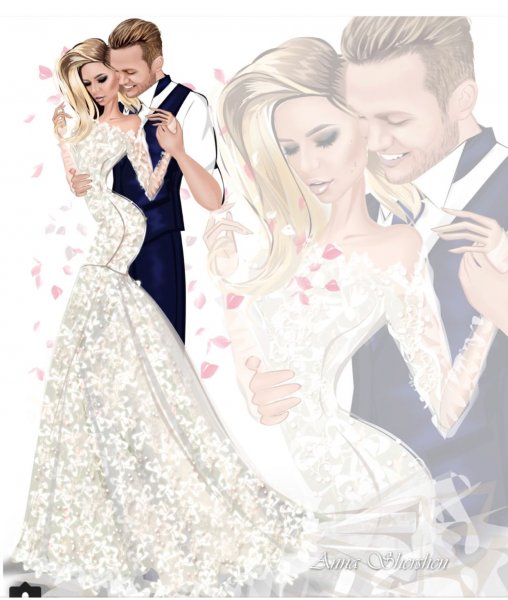 Жених и невеста арт