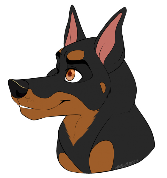 Доберман арт