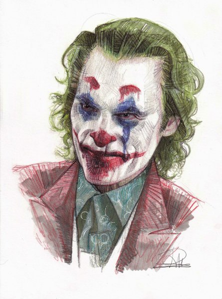 Джокер скетч Хоакин Феникс