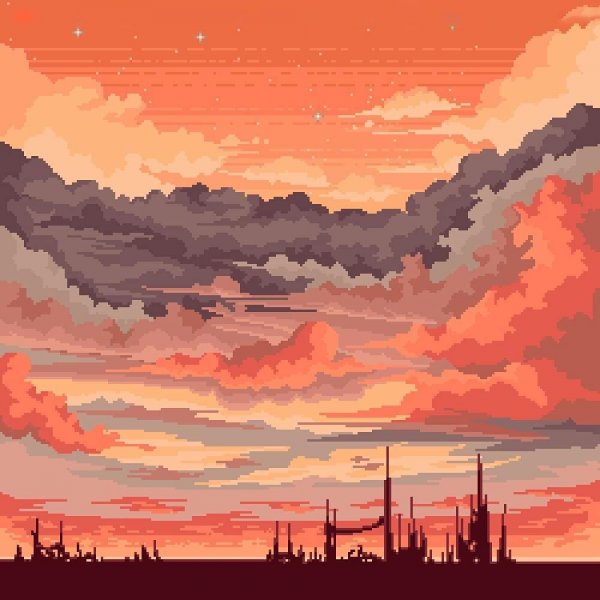 Пейзажи в пиксельном стиле