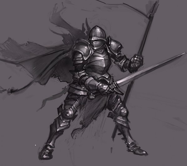 Рыцарь в доспехах арт реалистично