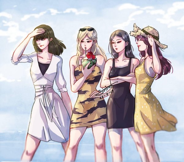 Четыре подруги арт