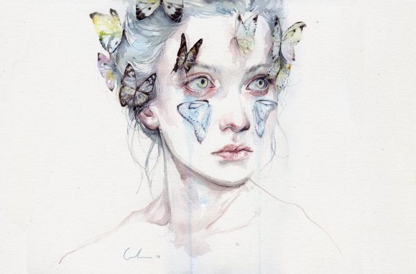 Портреты акварель Agnes Cecile