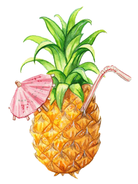 Мультяшные фрукты ананас