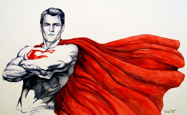 Супергерои акварелью