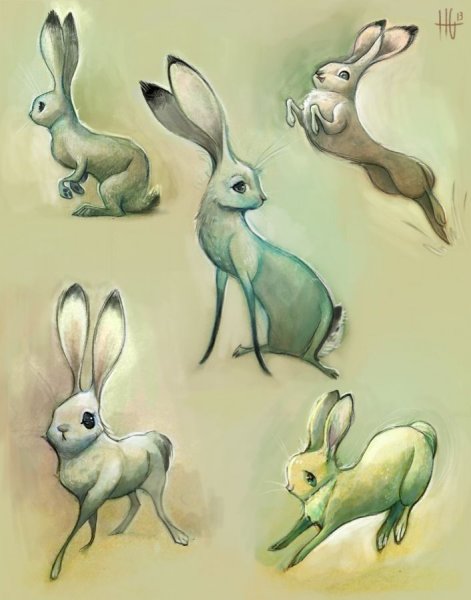 Кролики референс стилизованные