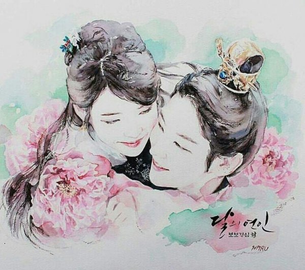 Вышивка Алые сердца коре