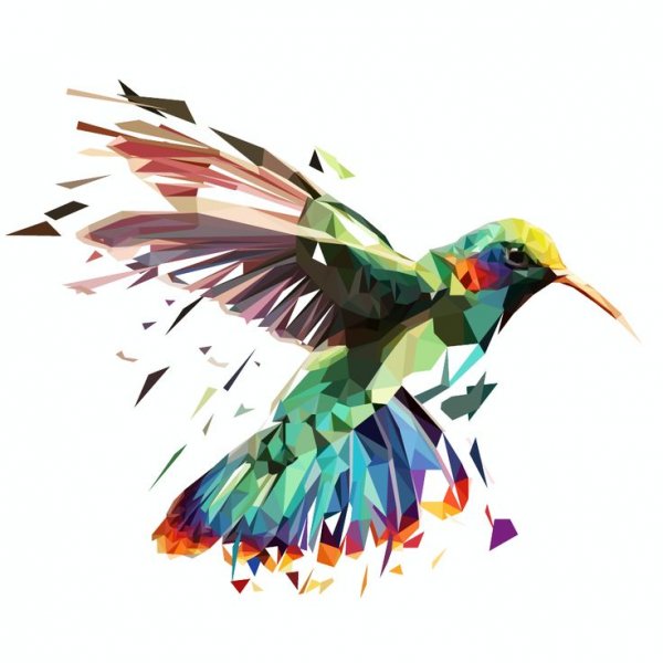 Полигональная птица