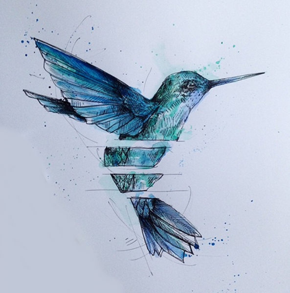 Колибри стилизация