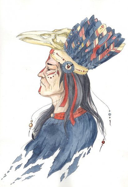 Шаман иллюстрация