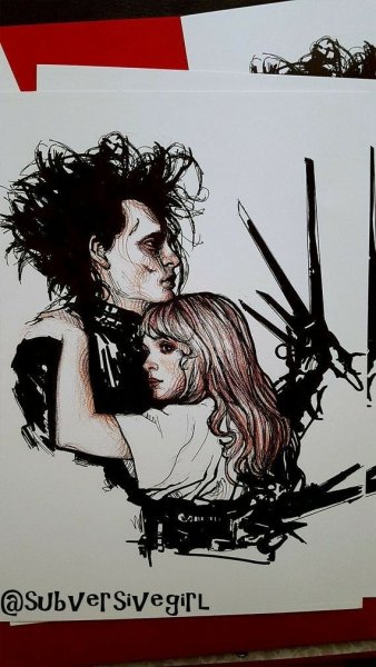 Тим Бертон тату Джонни Депп