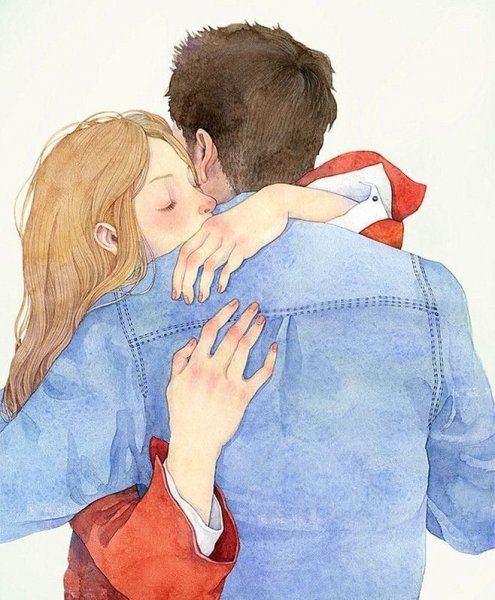 Объятия рисовать