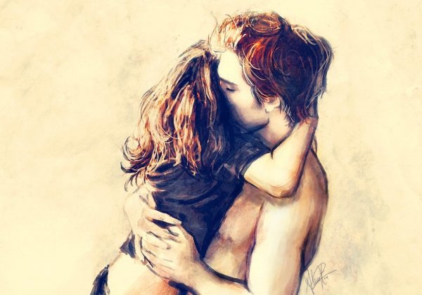 Картина парень обнимает девушку