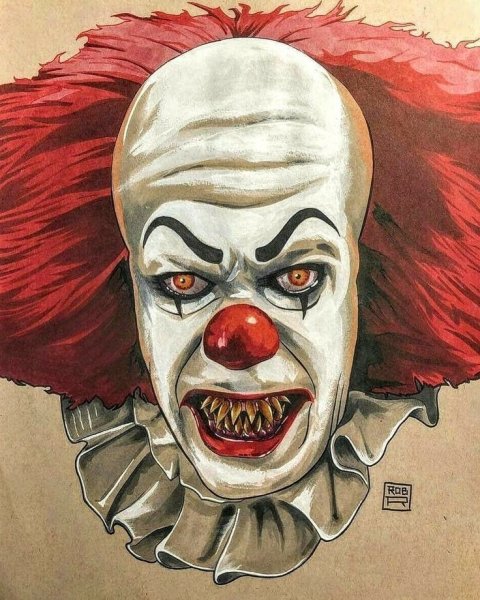 Стивен Кинг оно клоун ПЕННИВАЙЗ арт