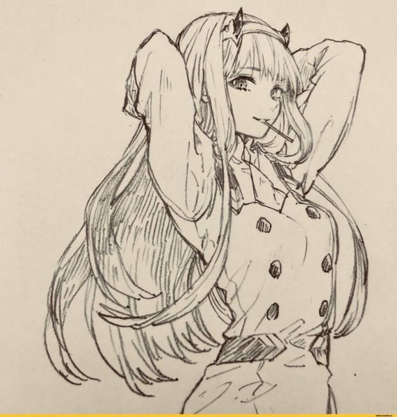 Аниме скетчи для срисовки