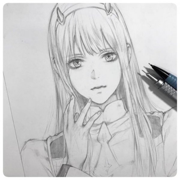 Аниме рисунки карандашом
