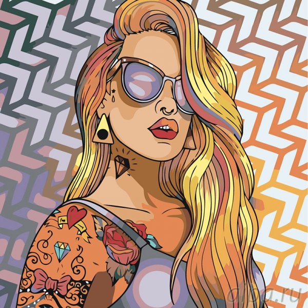 Девочка в стиле поп арт