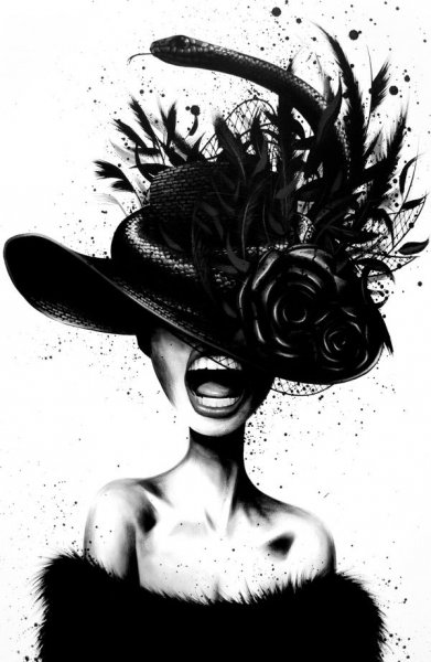 Необычные черно белые рисунки