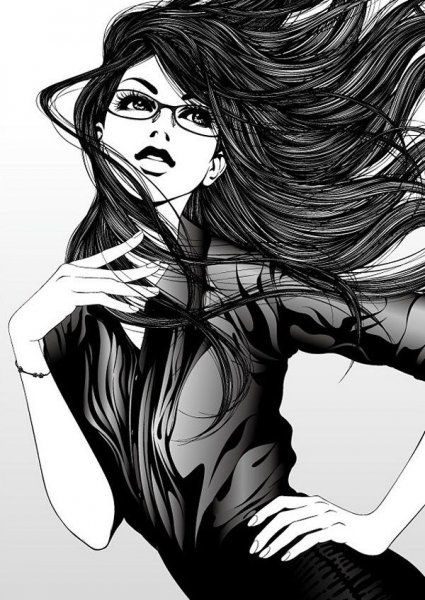 Черно белый арт