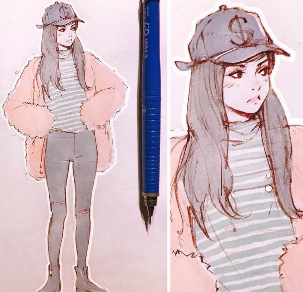 Стили рисования в полный рост