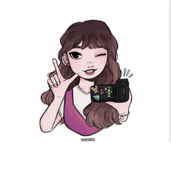 Селфи девочки в стиле арт