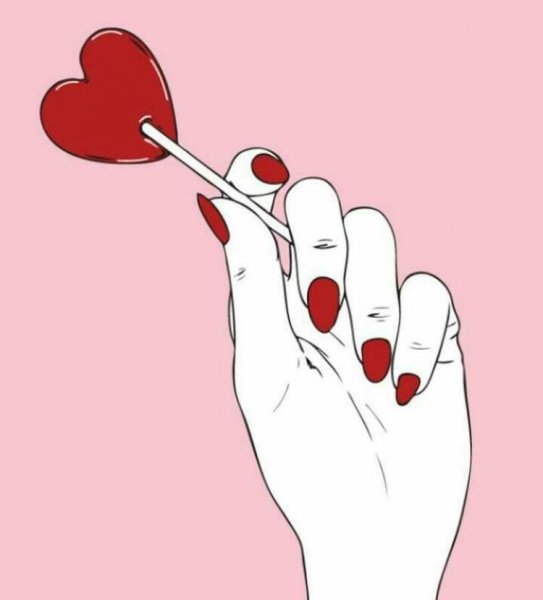 Руки с маникюром арт