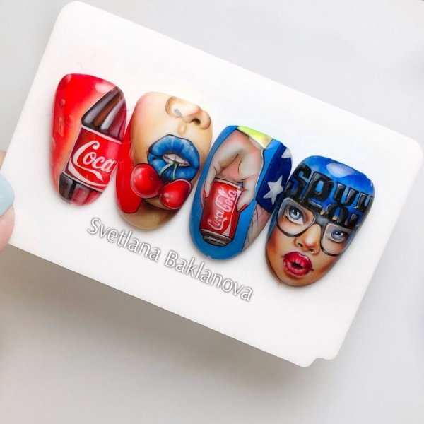 Маникюр поп арт