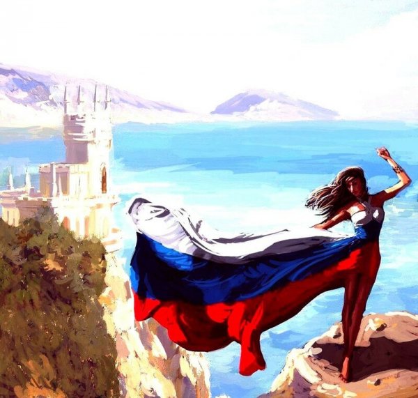 Девушка на фоне Крыма