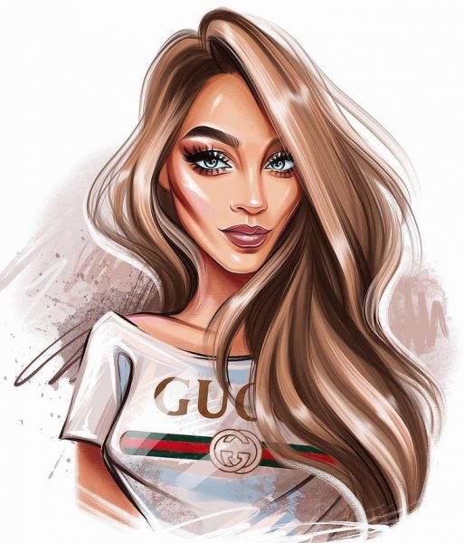 Красивая девушка мультяшная