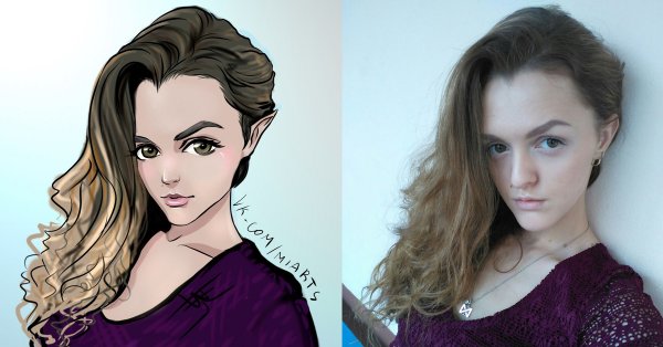 Портрет в стиле мультика фотошоп