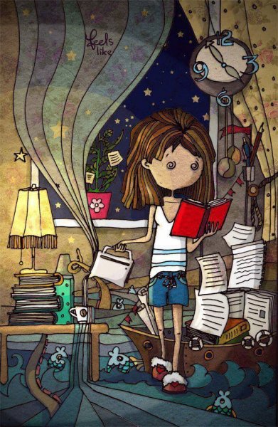 Уютное чтение иллюстрации