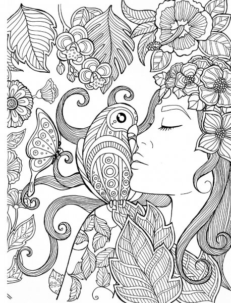 Раскраски для девочек сложные и красивые