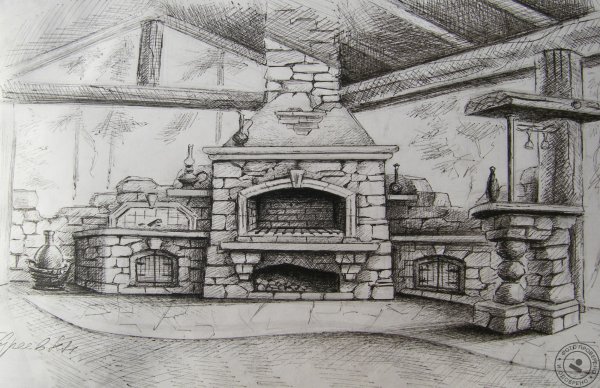 Эскиз печной комплекс