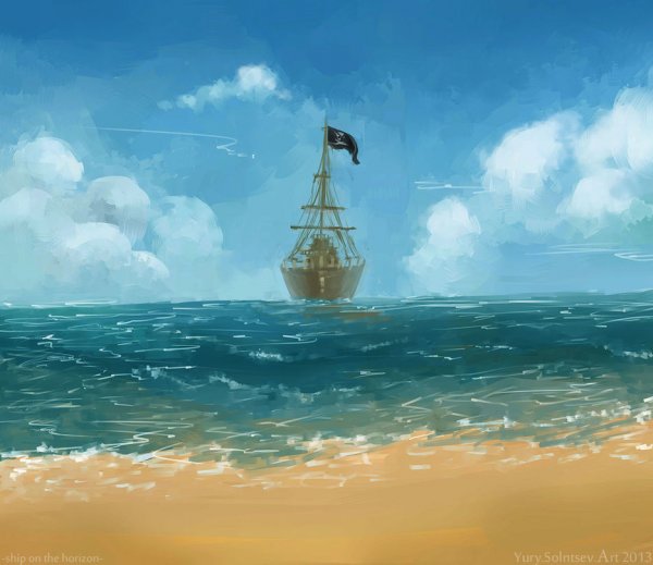 Горизонт море арт