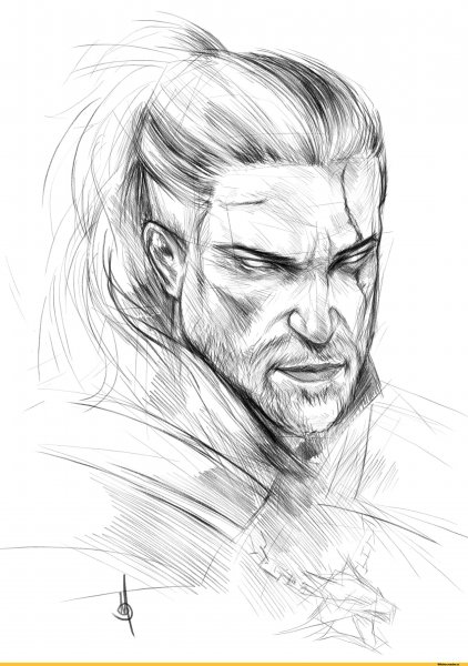 Генри Кавилл Ведьмак Геральт скетч