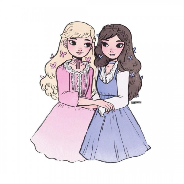 Арты подружек нарисованных